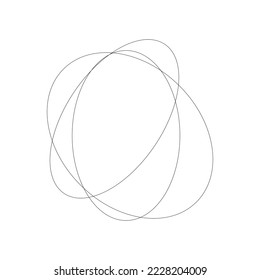 Random overlapping ovals, ellipses abstract geometric element