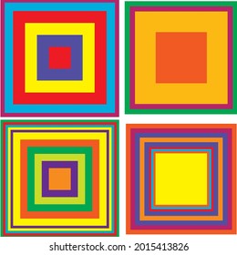 Random overlapping squares pattern, background design element