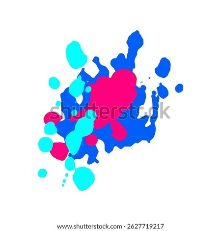 random paint splatters cartoon. fluid movement, energy spontaneous, creative messy random paint splatters sign. isolated symbol vector illustration