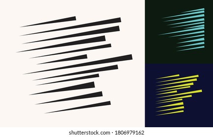 Random parallel lines with uneven distance between them.