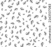 Random pattern of junkfood in dark color on white background with mini doodles(icons). Vector Illustration.