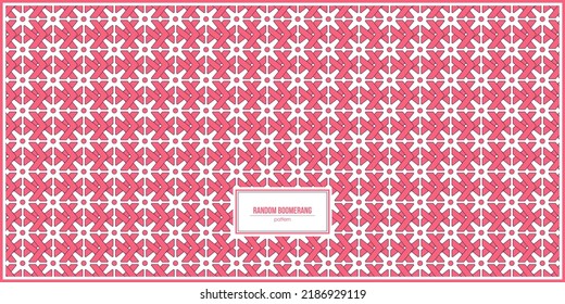 Random Pattern Of Pink Boomerang Pattern