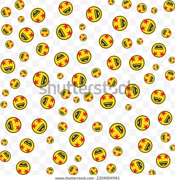 Random Pattern Star Eyes Emoticons Yellow Stock Vector (Royalty Free ...