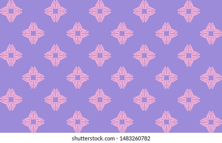 Random pink flower in purple background