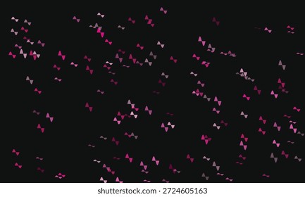 Patrón Abstractas de triángulos ondulados rosados al azar sobre fondo oscuro