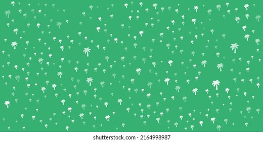 Random Placed Spray of Palm Tree Symbols - Texture, Vector Background, Template for Website, Placard, Poster or Brochure Designs