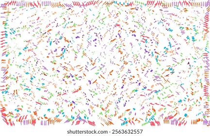 Random poly Shape Symbol on white background, Multi colored Random Shape Spread confetti design. celebration template.