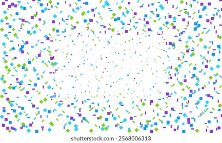 Random poly Shape Symbol on white background, Multi colored Random Shape Spread confetti design. celebration template.