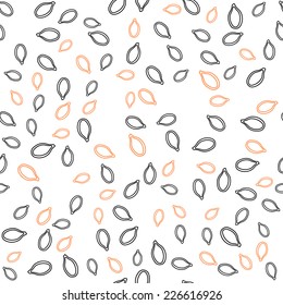 Random Pumpkin Seed Simple Seamless Pattern