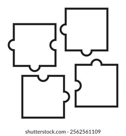 random puzzle icon vector design. loose puzzle icon