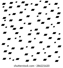Random quadrangle print pattern in black and white - vector illustration