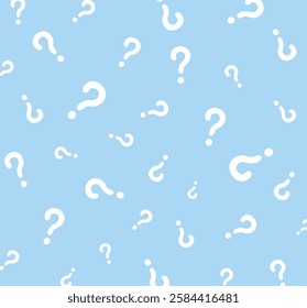 Random question mark pattern for background. Abstract question marks creating a dynamic and curious design. Perfect for quizzes, FAQs, and creative concepts. Vector illustration.