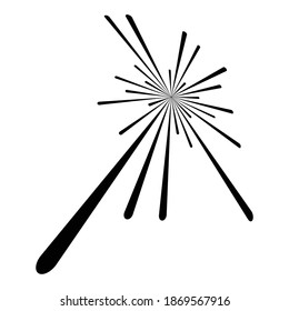 Random radial lines Comic effect. Fireworks, sparkle illustration