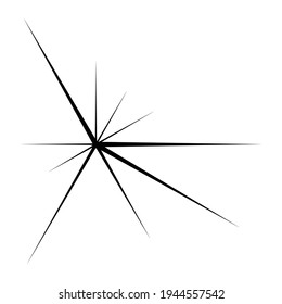 Random radial lines comic effect. Fireworks, sparkle illustrative element