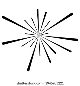 Random radial lines comic effect. Fireworks, sparkle illustrative element