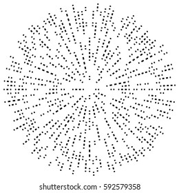 Random radial lines explosion effect. Radiating stripes circular pattern