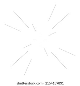 Random radiating lines. Starburst, sunburst stripes. Beams, rays element