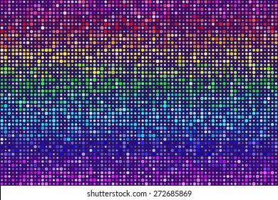 Random Rainbow Dots Pattern Seamless Background. EPS8 Vector