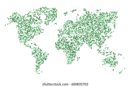 Random rectangles of world map.