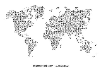 Random rectangles of world map.