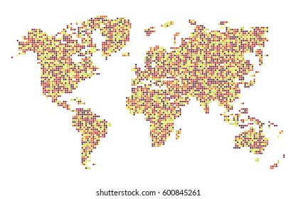 Random rectangles of world map.