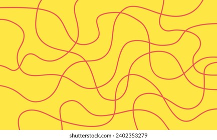 Random red line abstract decoration and for fabric
