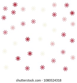 Random red star vector pattern
