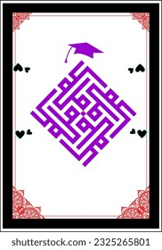 Random repeated Arabic calligraphy letters, use it as a back ground for greeting cards, posters ..etc.