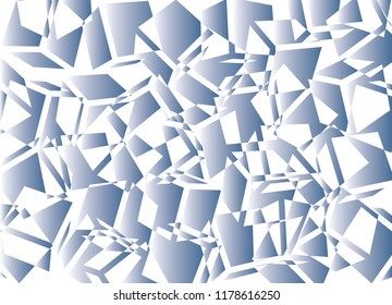 Random rotated overlapping cubes excluded, blueish gray scale gradients creating modern pattern