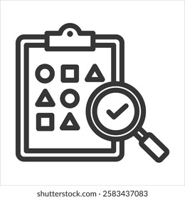 Random Sampling Outline Icon Vector Illustration