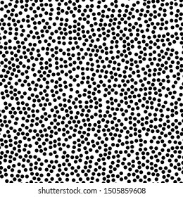 Random scattered dots, abstract black and white background. Seamless vector pattern. Black and white polka dot pattern. Celebration confetti background.