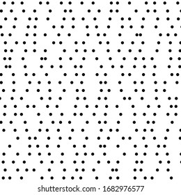 Random scattered dots, abstract black and white background. Seamless vector pattern. Black and white polka dot pattern. Celebration confetti background. Vector illustration