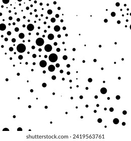Random scattered dots, abstract black and white background. Seamless vector pattern. Minimalist trendy abstract polka dot pattern on a light background. Celebration confetti background.