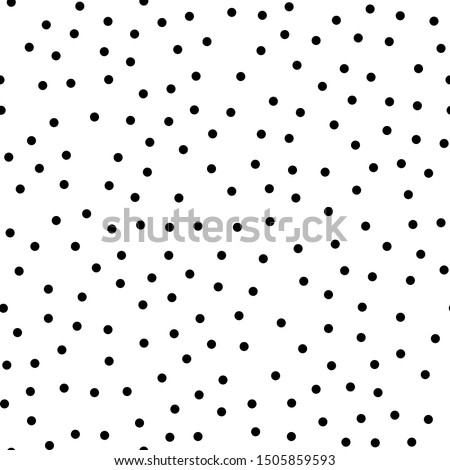 Random scattered dots, abstract black and white background. Seamless vector pattern. Black and white polka dot pattern. Celebration confetti background.