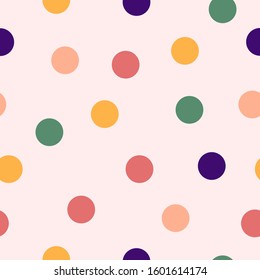 Random scattered dots. Seamless vector pattern.