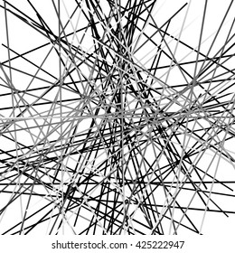 Random, scattered lines abstract uncolored pattern