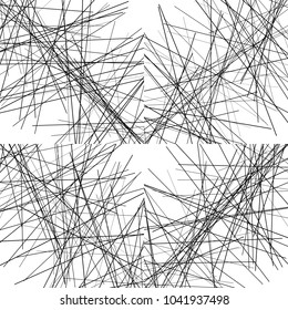 Random scattered lines. Set of 4 version