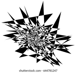 Random scattered pattern. Black and white abstract illustration