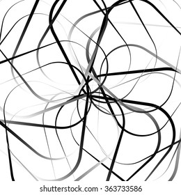 Random, scattered shapes. Irregular pattern. Monochrome artistic vector image.