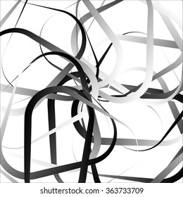Random, scattered shapes. Irregular pattern. Monochrome artistic vector image.