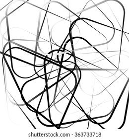 Random, scattered shapes. Irregular pattern. Monochrome artistic vector image.