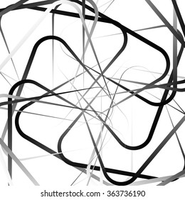 Random, scattered shapes. Irregular pattern. Monochrome artistic vector image.