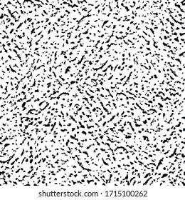 Random scattered spots. Abstract grunge texture. Brush seamless pattern. Metal rust. Grainy black and white background. Dirty distress surface. Vintage grungy pattern for effect overlay. Urban design
