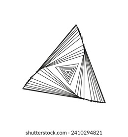 Random, scattered triangle. Vector illustration. PS 10.