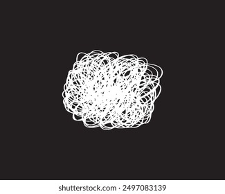 Random scribble shape. Chaotic hand-drawn doodles. Vector illustration for artistic designs.