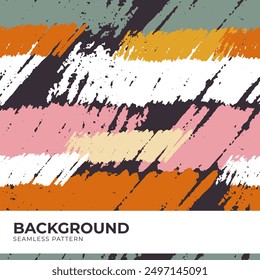Random scribbles of pink, green, orange and yellow. Vector illustration. Grunge doodle ornament. Horizontal stripes. Abstraction for background, sports and home textiles, packaging, wallpaper