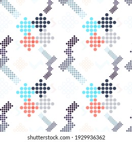 Random seamless square halftone pattern Free Vector