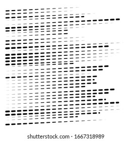 random segmented lines pattern. dynamic dashed, irregular stripes. abstract geometric design