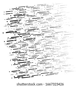 random segmented lines pattern. dynamic dashed, irregular stripes. abstract geometric design
