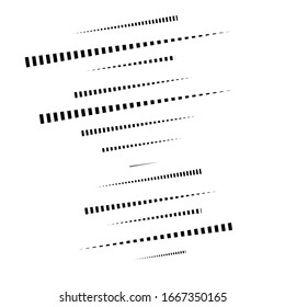 random segmented lines pattern. dynamic dashed, irregular stripes. abstract geometric design